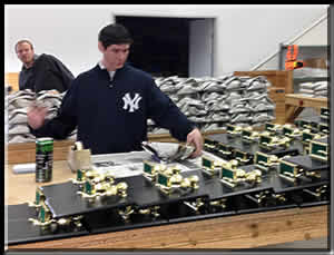 Assembling a order for shipment.