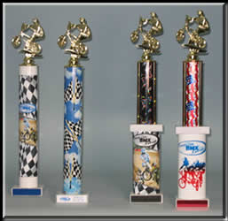 County Line BMX Racing - Four Trophies.