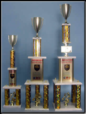 Peninsula Indoor 2015 Gold Cup Qualifier Team Trophies.