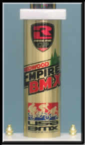 Redwood Empire BMX Trophy close up.