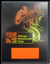 Billings Motocycle Club plaque.
