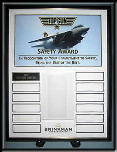Brinkman Construction Top Gun Safety Award.