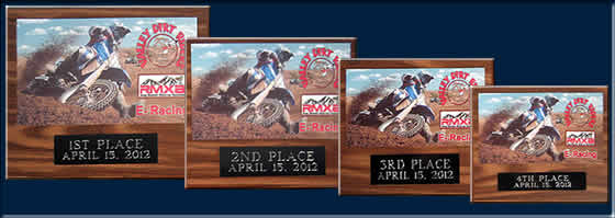 VDR Die Sublimated plaques.